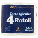 4 Rotoli Carta Igienica 4 Veli U! Confronta e Risparmia